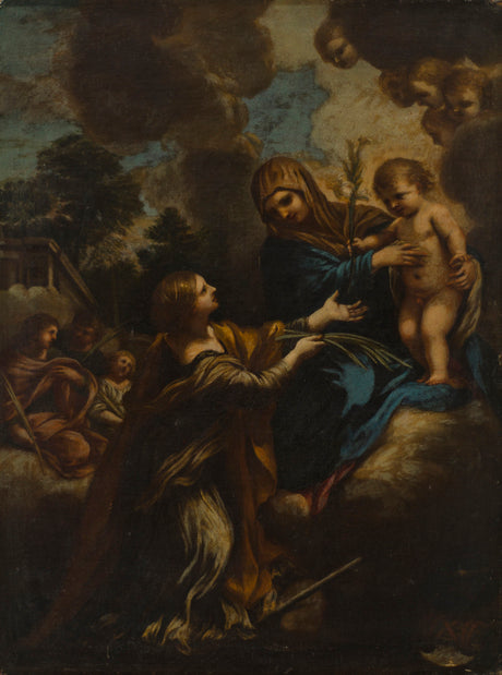 Santa Maria, o Menino Jesus e Santa Catarina - Pietro da Cortona