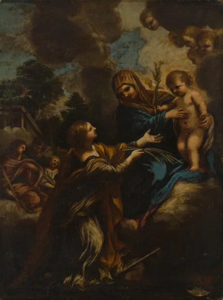 Santa Maria, o Menino Jesus e Santa Catarina - Pietro da Cortona