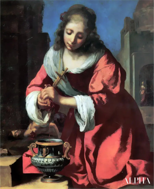 Sainte Praxède (Vermeer) - Johannes Vermeer - Reproductions de tableaux et peintures haut de gamme