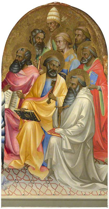 Santos adoradores: Painel principal direito - Lorenzo Monaco