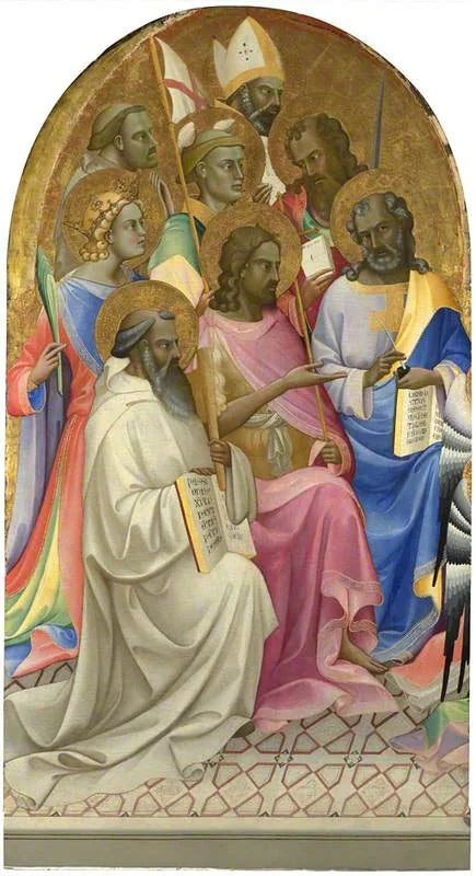 Santos adoradores: Painel principal esquerdo - Lorenzo Monaco