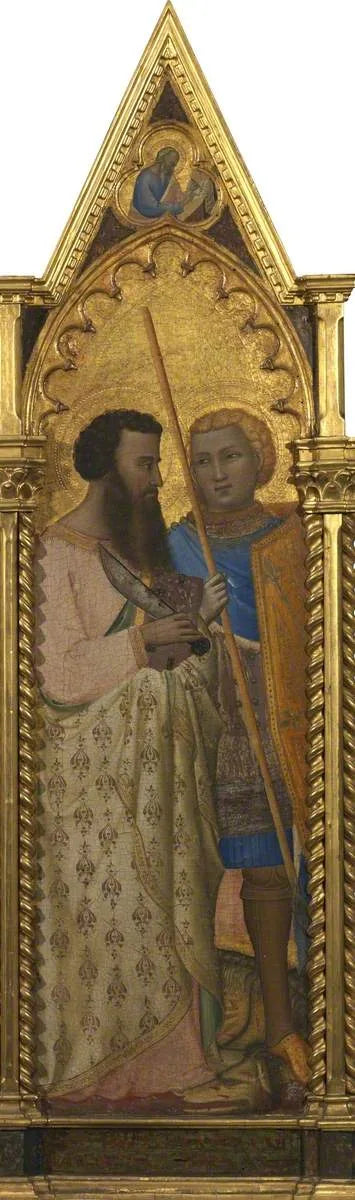 Santos Bartolomeu e Georges (políptico, painel 2 de 5) - Bernardo Daddi
