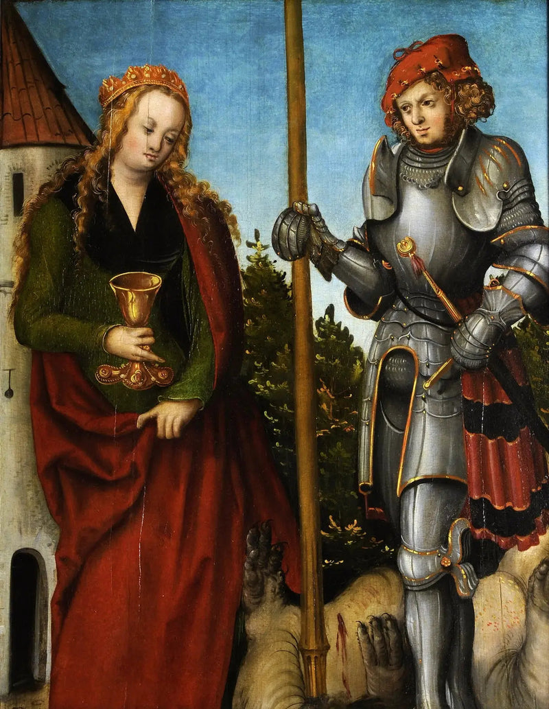 Santos Georges e Bárbara - Lucas Cranach, o Velho