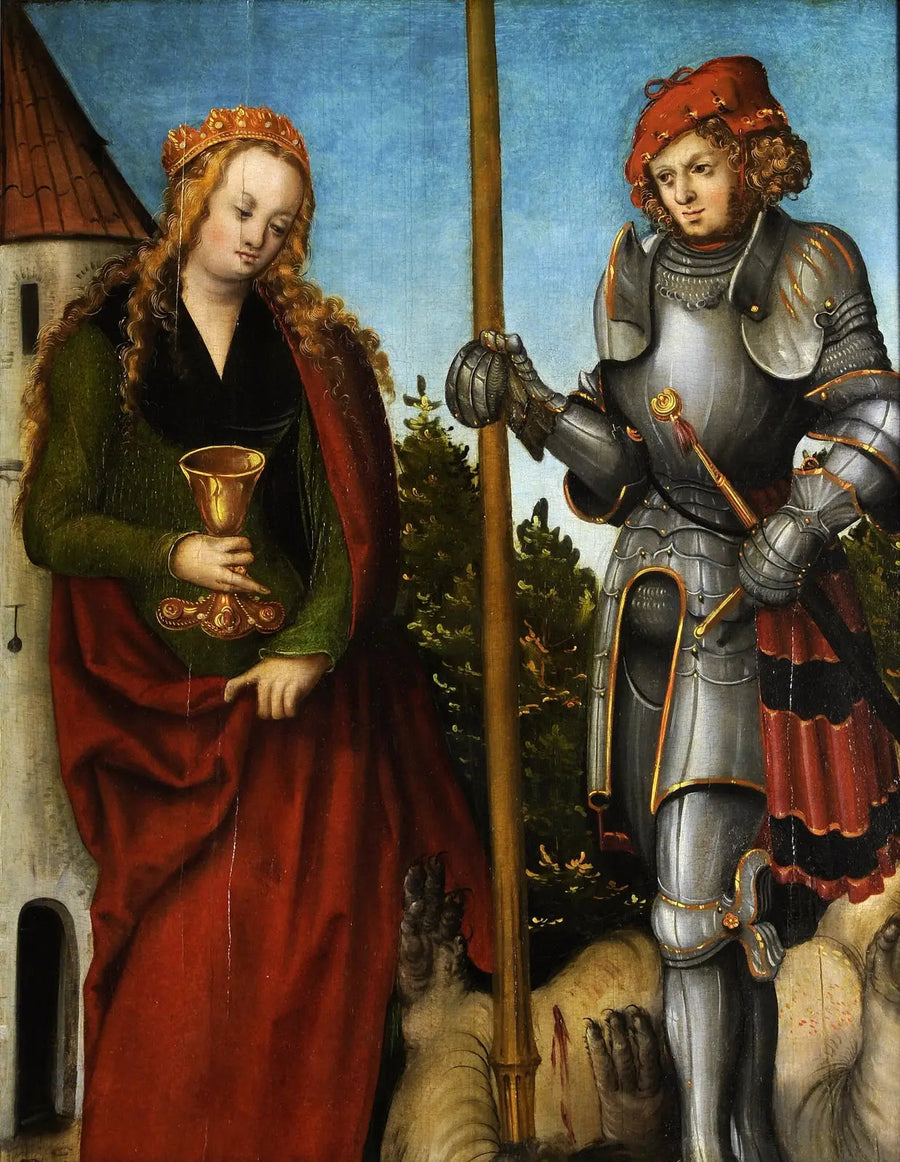 Santos Georges e Bárbara - Lucas Cranach, o Velho