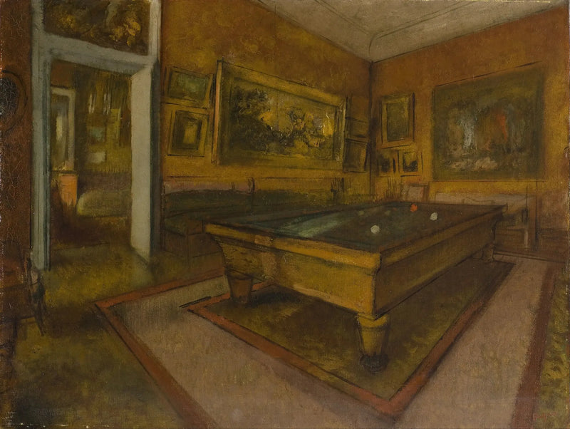 Sala de bilhar em Ménil-Hubert - Edgar Degas