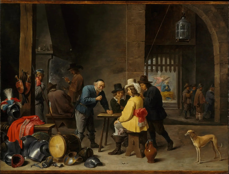 Sala de guarda com a Entrega de São Pedro - David Teniers, o Jovem