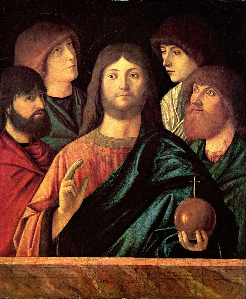 Salvator Mundi com os apóstolos - Vittore Carpaccio
