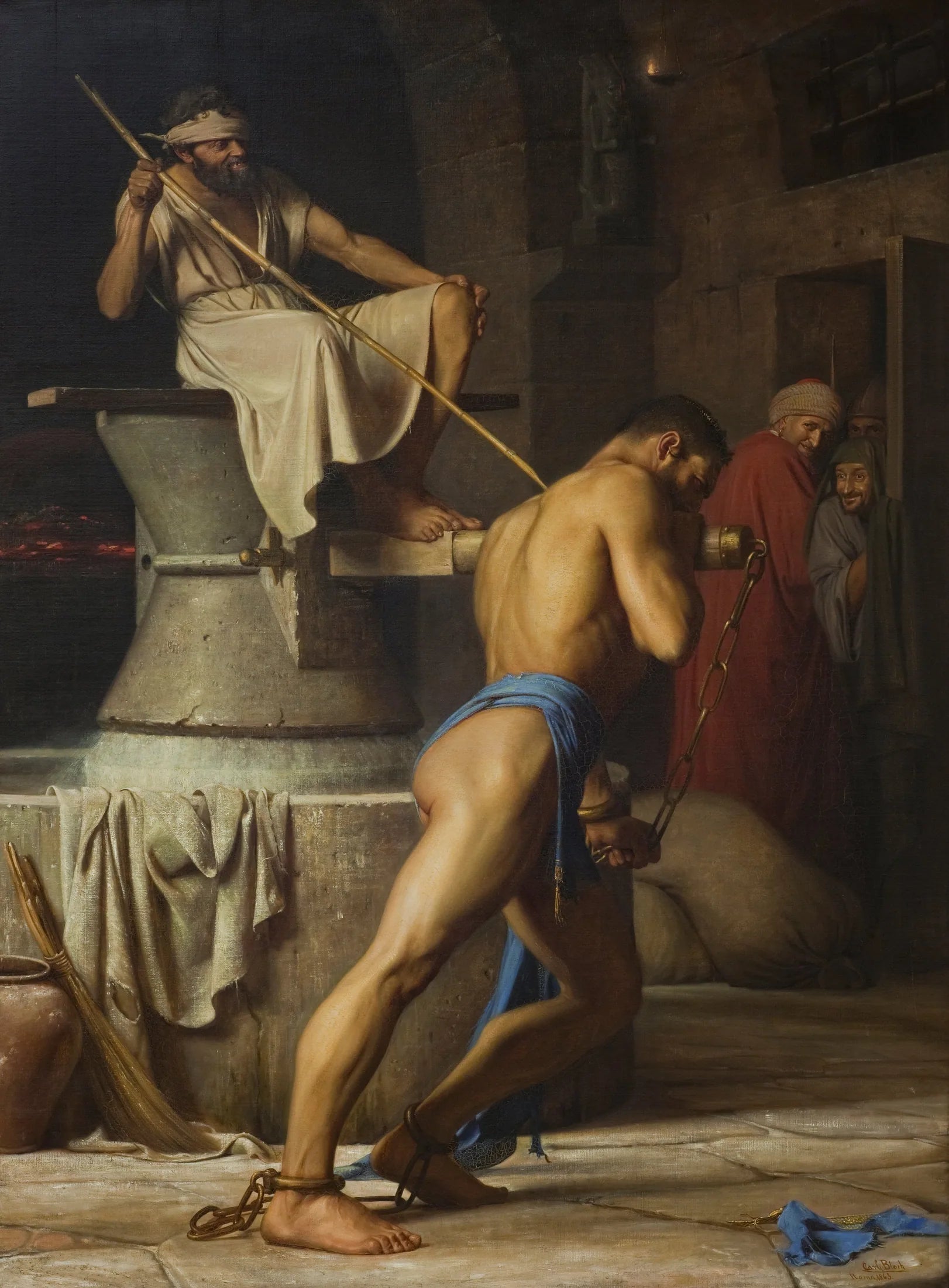 Samson et les Philistins - Carl Heinrich Bloch image 1 reproduction artisanale de tableau