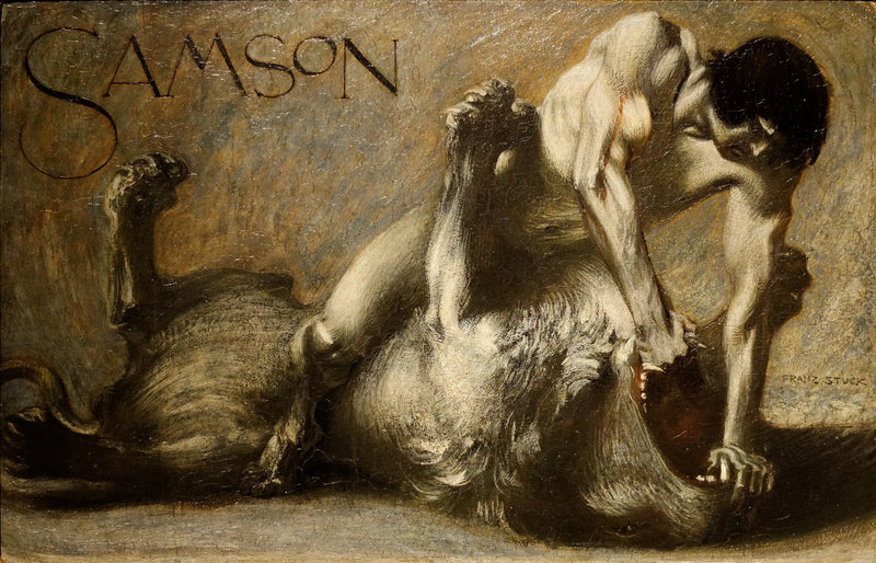Samson. A Luta com o Leão - Franz Von Stuck