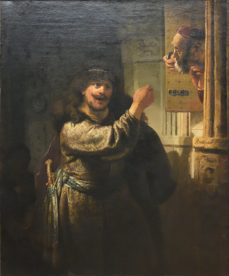 Samson ameaça seu sogro - Rembrandt