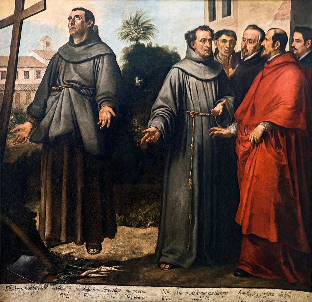 San Diego de Alcalá de Henares en extase devant la croix - Bartolomé Esteban Murillo image 1 copie peinte à la main à l’huile