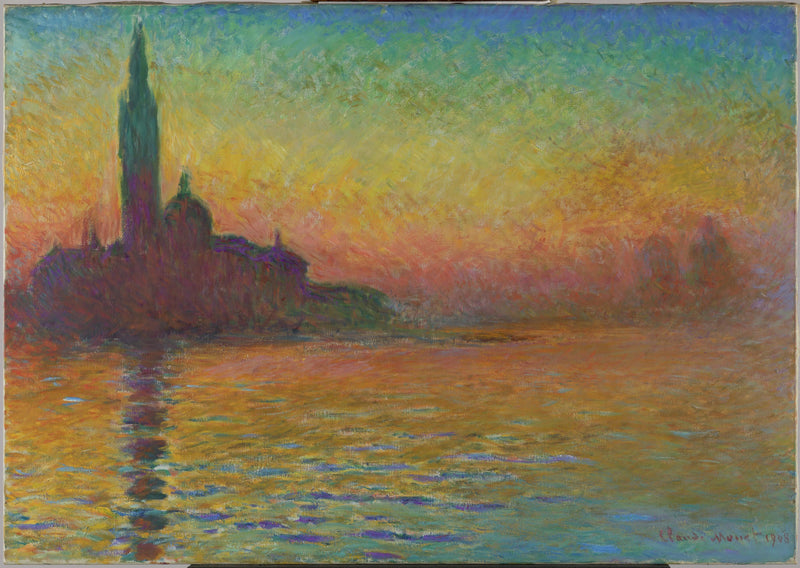 San Giorgio Maggiore ao anoitecer W1768 - Claude Monet