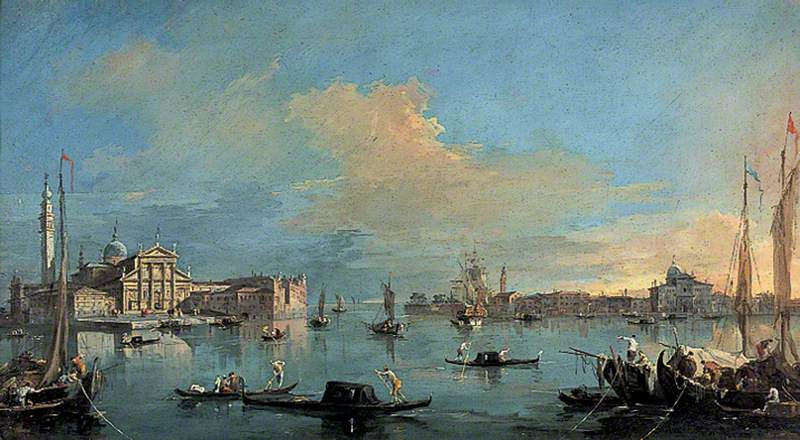San Giorgio Maggiore, Venise - Francesco Guardi image 1 copie peinte à la main à l’huile