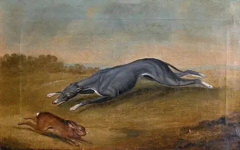 Sem título (Cachorro caçando uma lebre) - George Stubbs