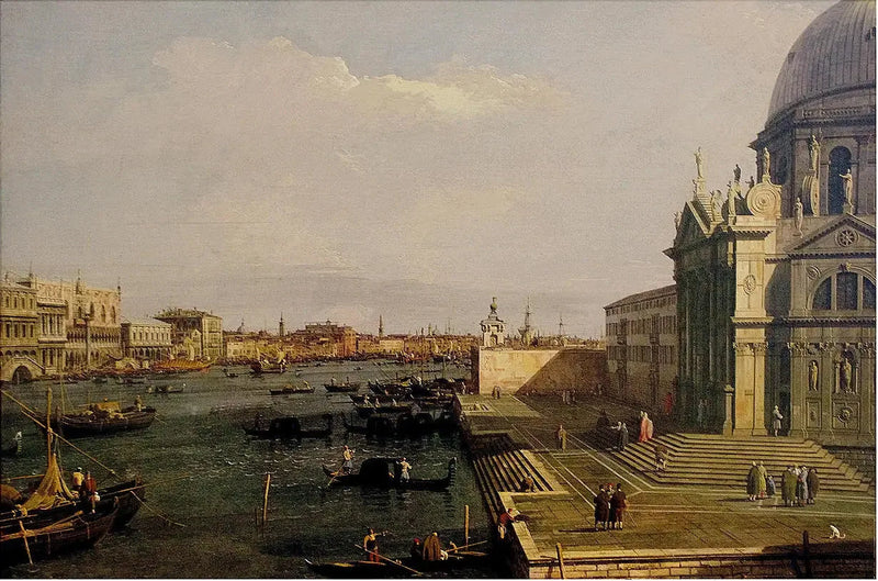 Santa Maria della Salute e a Riva degli Schiavoni, Veneza - Canaletto