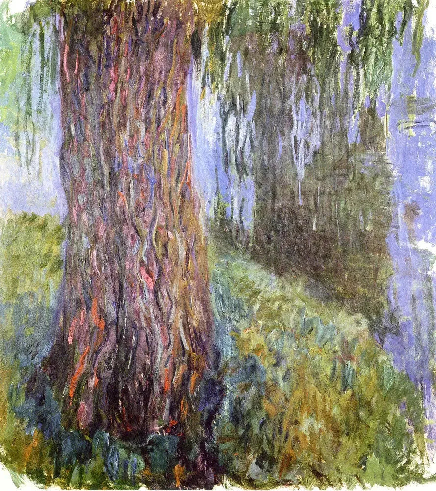 Salgueiro-chorão e lagoa com nenúfares - Claude Monet