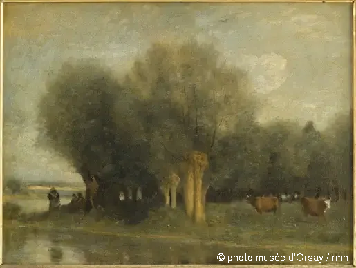 Salgueiros à beira da água - Jean-Baptiste Camille Corot