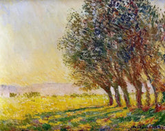 Salgueiros ao pôr do sol W1242 - Claude Monet