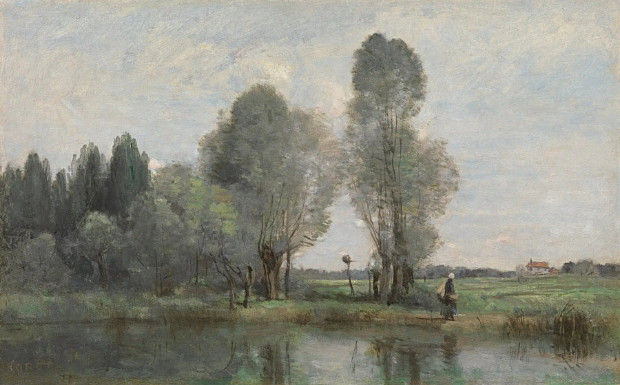 Salgueiros perto de um riacho. Limousin - Jean-Baptiste Camille Corot