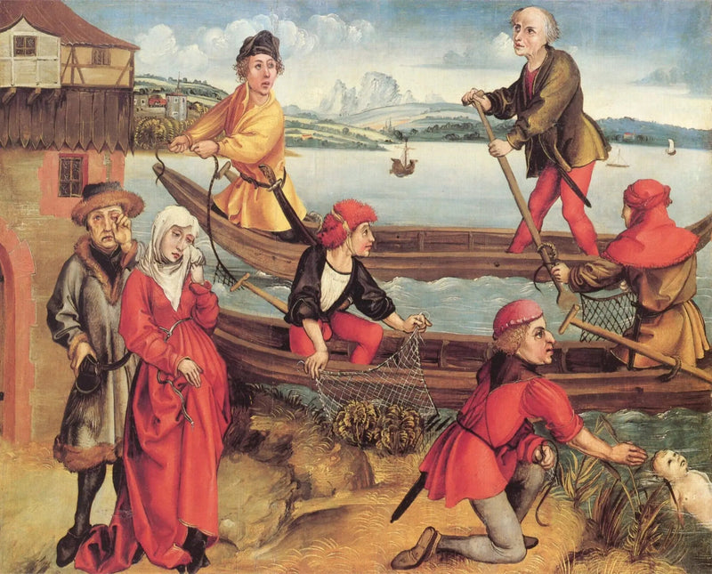Salvação milagrosa do menino afogado de Bregenz - Albrecht Dürer