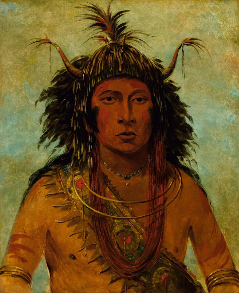 Say-say-gon, Tempestade de granizo, Chefe de guerra - George Catlin