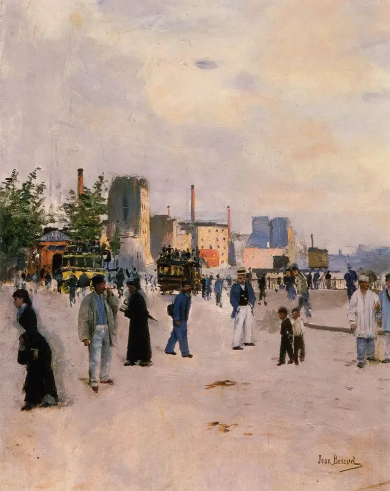 Cena com chaminés de fábricas - Jean Béraud