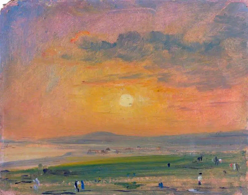 Cena costeira em Brighton, noite - John Constable