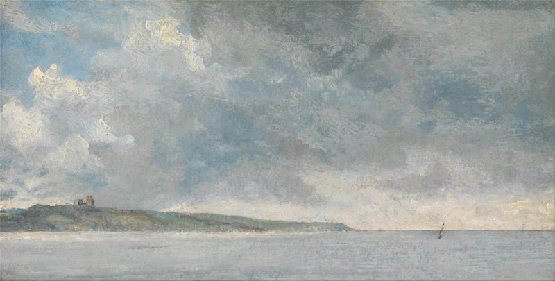 Cena costeira com falésia - John Constable