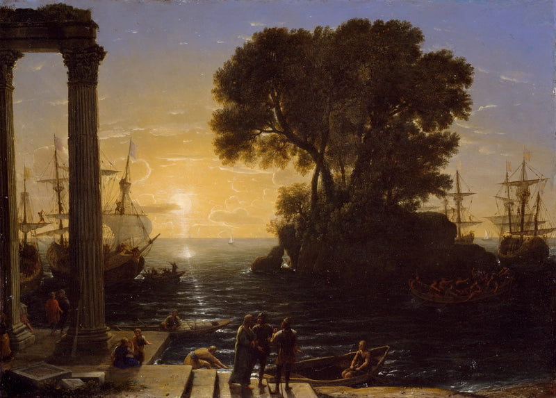 Cena costeira com o embarque de São Paulo - Claude Lorrain
