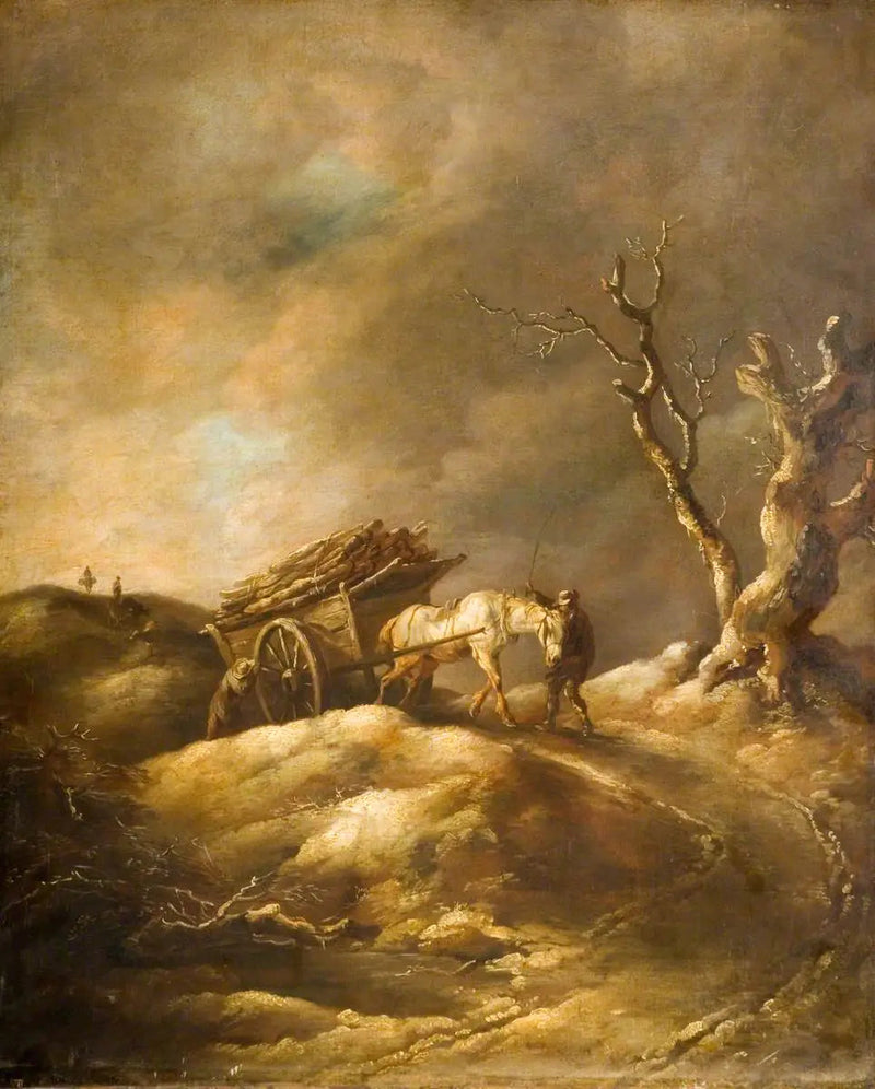 Cena de inverno com cavalo e carroça - Thomas Gainsborough