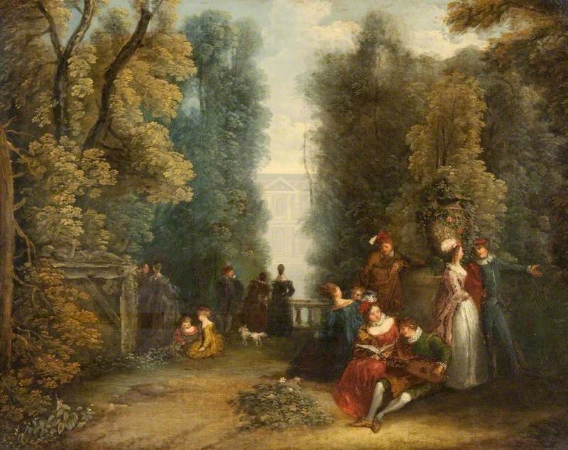 Cena de jardim - Antoine Watteau