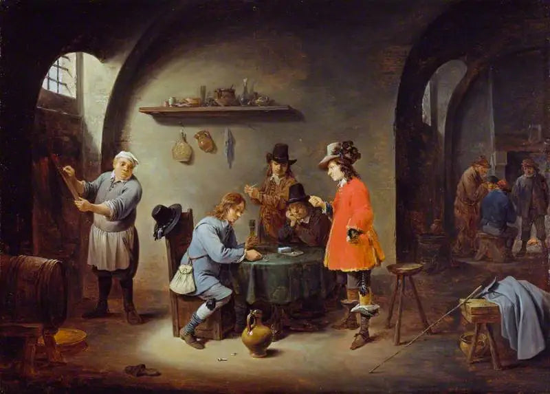 Cena de jogo em uma pousada - David Teniers, o Jovem