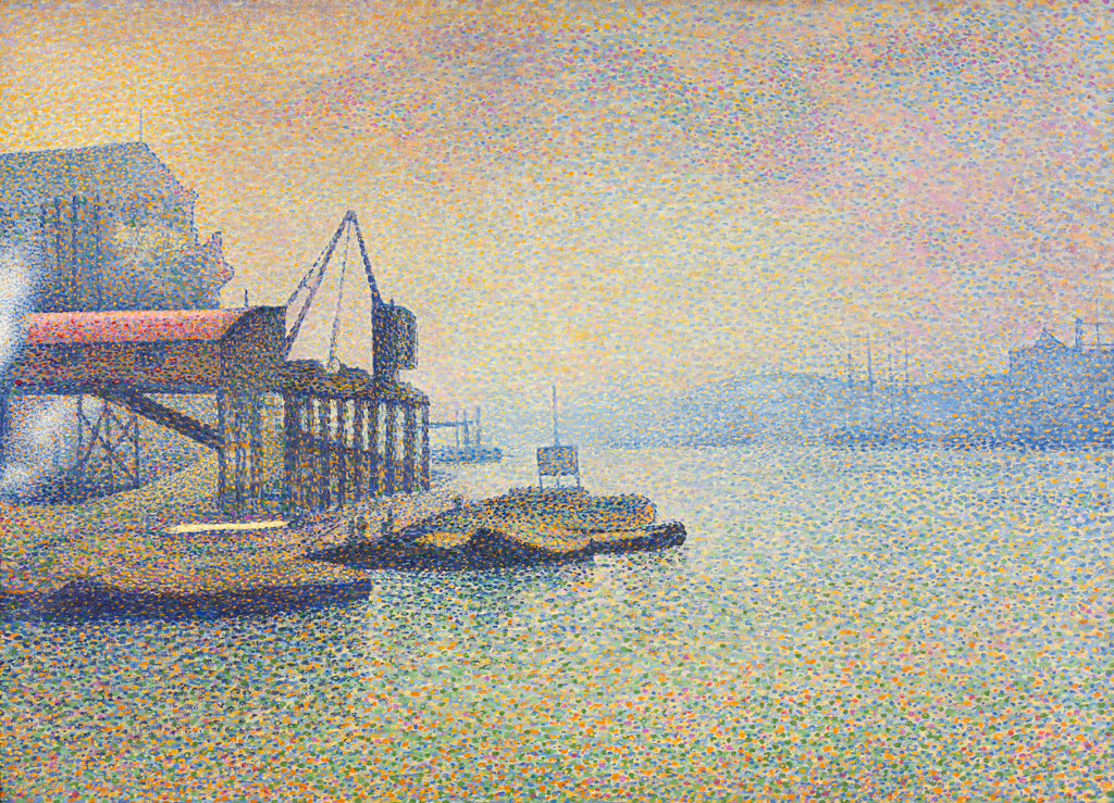 Scène de la Tamise, l'ascenseur - Georges Lemmen image 1 reproduction artisanale de tableau