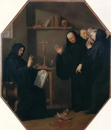 Cena da vida de São Bento. A Taça de vinho envenenado - Philippe de Champaigne