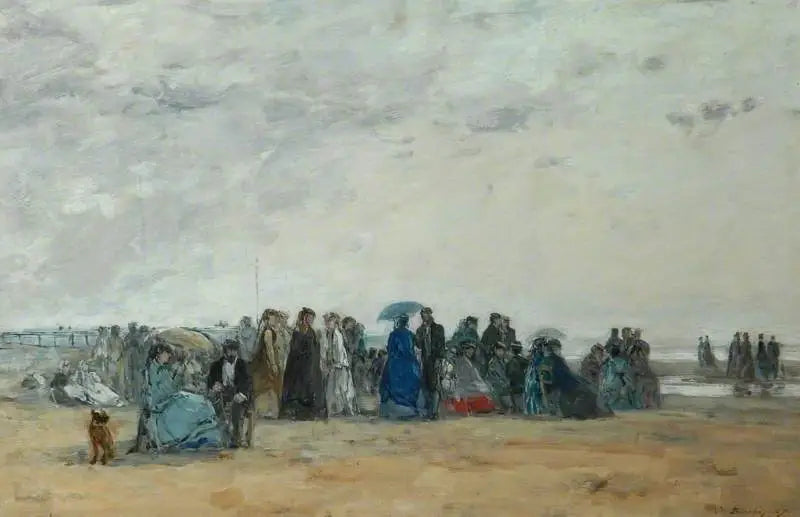 Cena de praia na maré baixa - Eugène Boudin