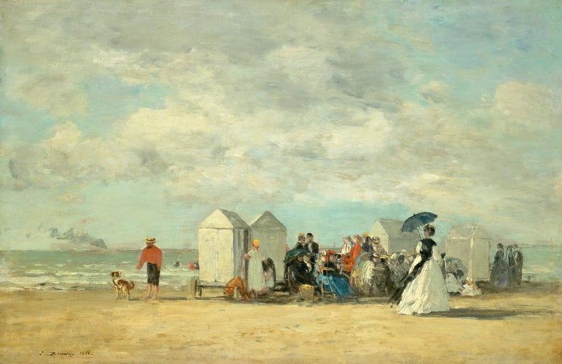 Cena de praia - Eugène Boudin