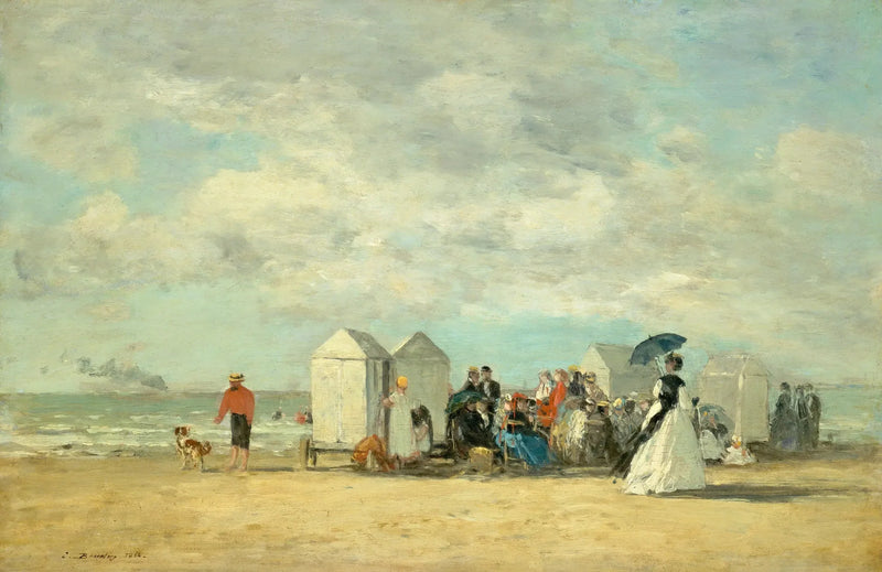 Cena de praia - Eugène Boudin