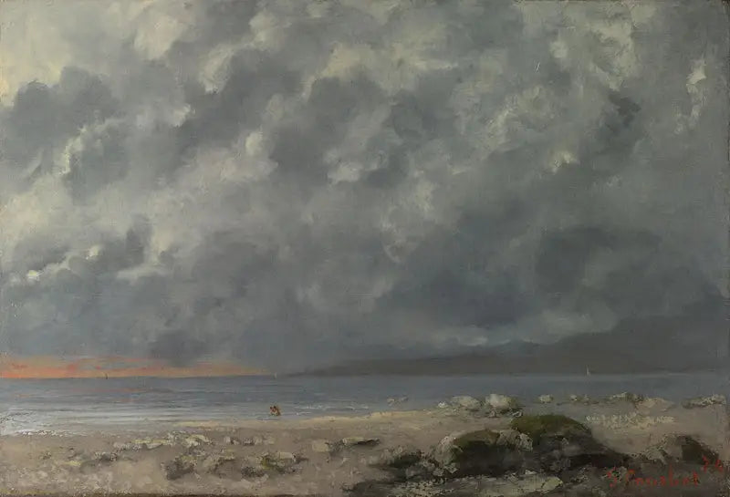 Cena de praia - Gustave Courbet