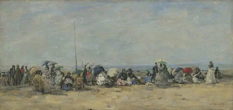 Cena de praia, Trouville - Eugène Boudin