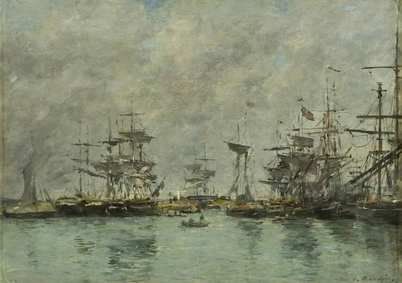 Cena de porto - Eugène Boudin