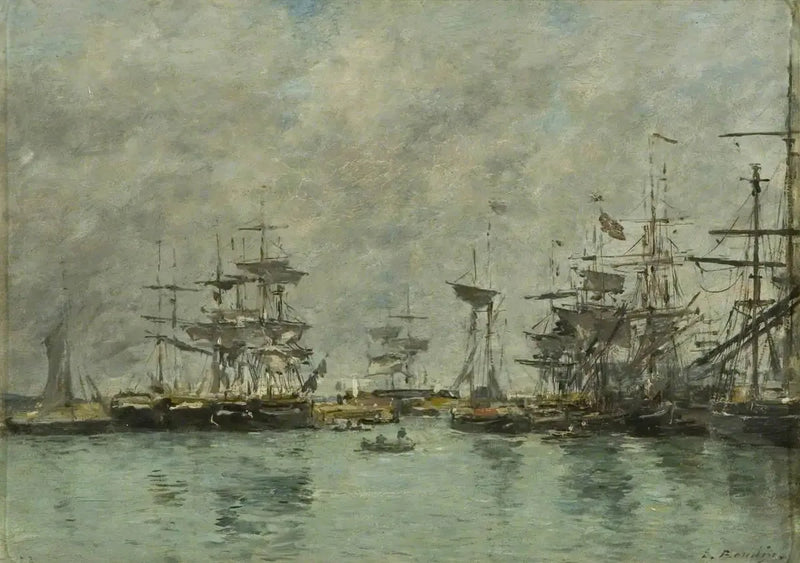 Cena de porto - Eugène Boudin
