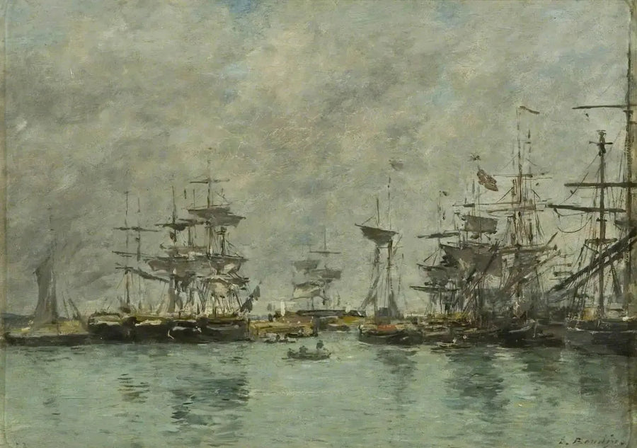 Cena de porto - Eugène Boudin