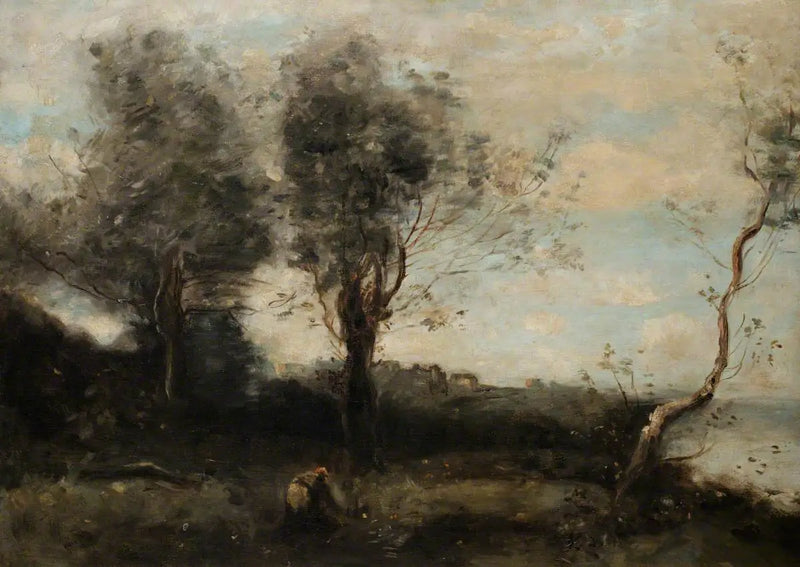 Cena de rio - Jean-Baptiste Camille Corot
