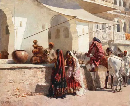 Cena de rua do Rajasthan - Edwin Lord Weeks