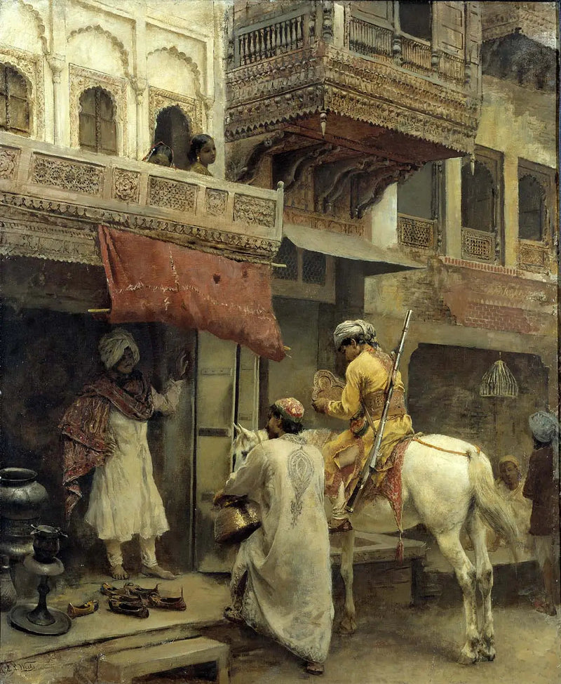 Cena de rua na Índia - Edwin Lord Weeks