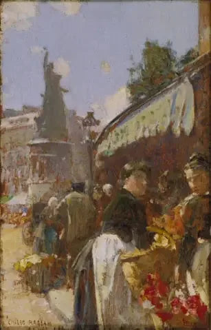 Cena de rua na Praça Clichy, Paris - Childe Hassam