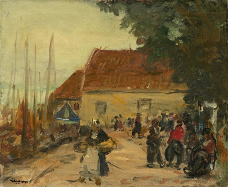 Cena de rua de Volendam - Robert Henri