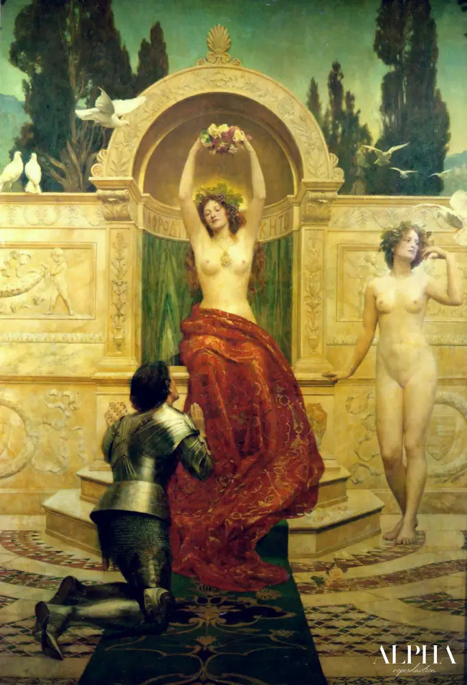 Scène du Venusberg de Tannhäuser de John Collier - Reproductions de tableaux et peintures haut de gamme