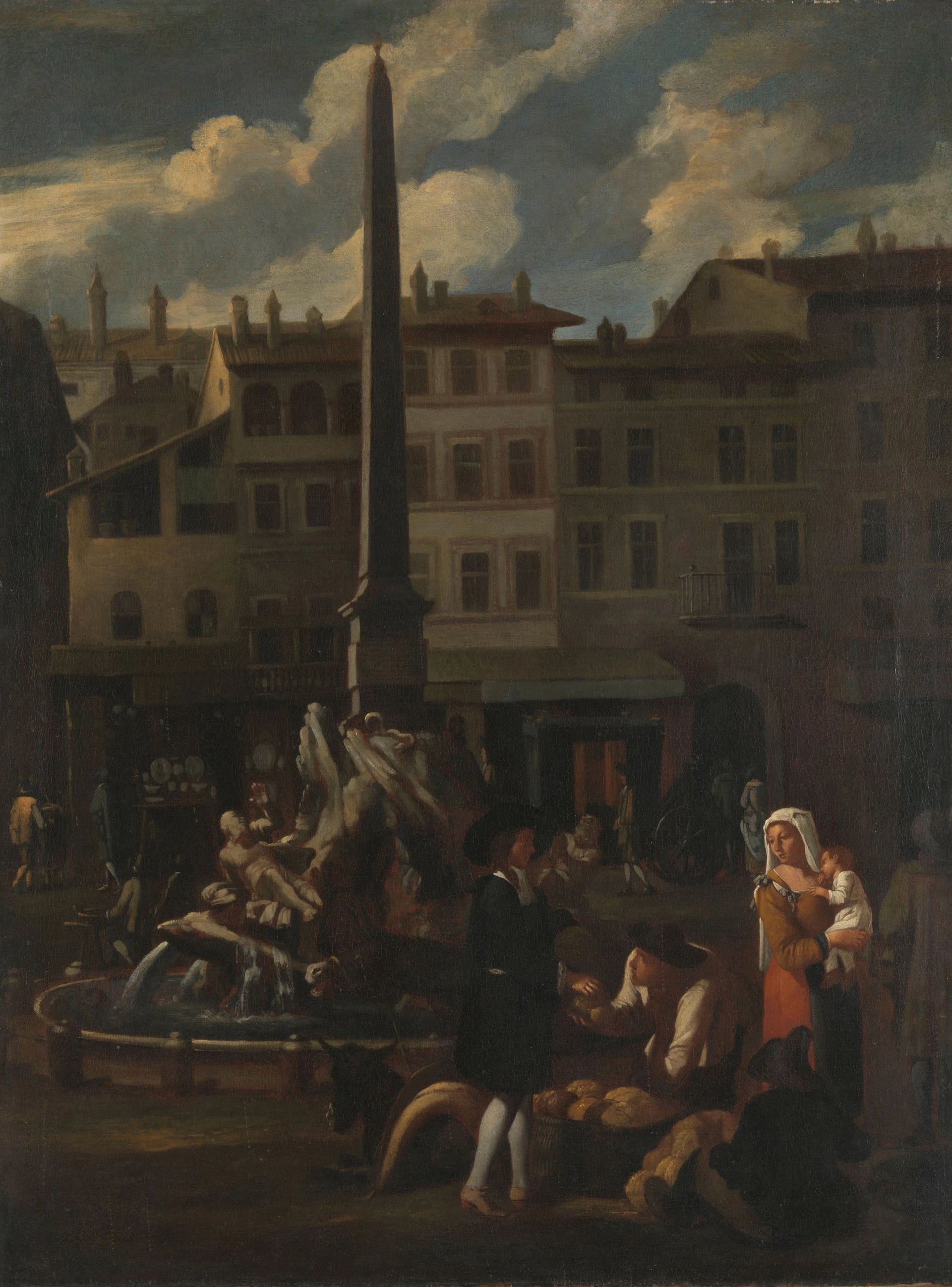 Scène de marché à Rome - Artiste inconnu du Rijksmuseum