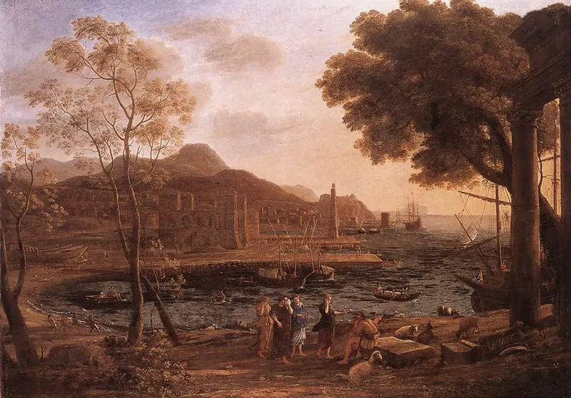 Cena portuária com Héliades enlutadas - Claude Lorrain